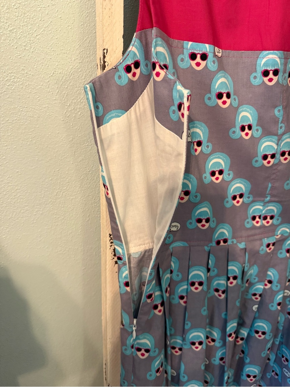 Beebop & Wally New York Retro 50’s Gladys Dress Cartoon Print Cotton Size M - Picture 7 of 10